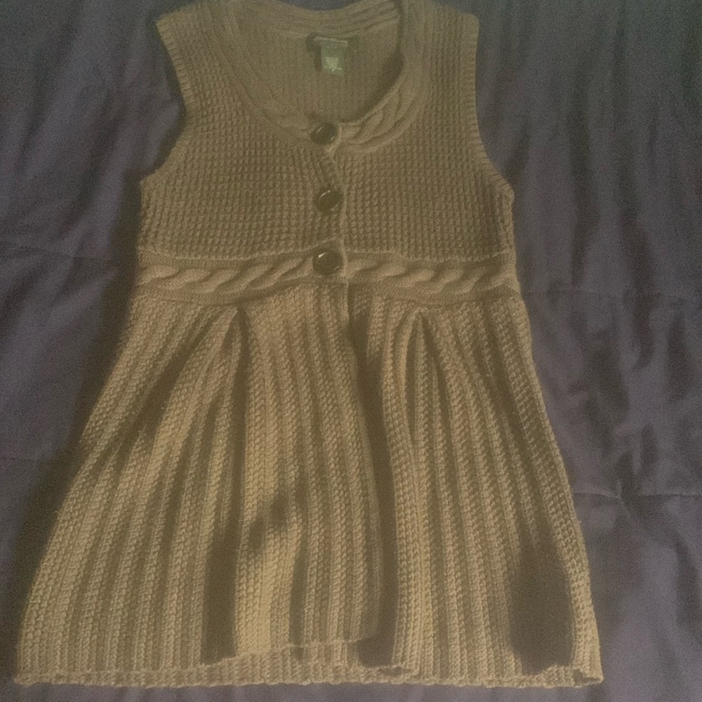 Eddie Bauer brown sleeveless sweater
